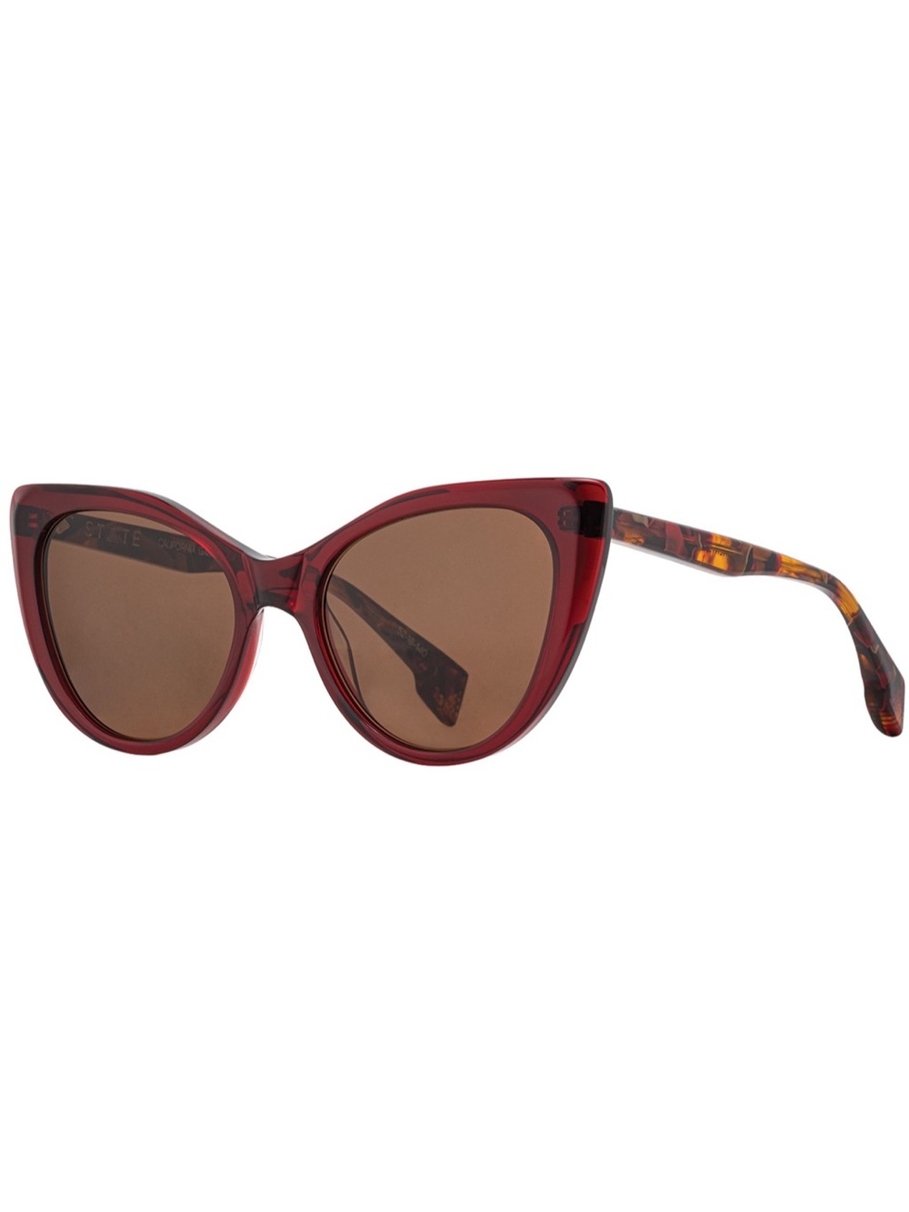 NWT State California Garnet Spice / Brown Sunglasses